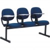 Cadeiras para escritrio secretria executiva longarina com prancheta escamotevel