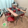 📢 OFERTA IMPERDVEL! Conjunto de Mesa e Cadeiras de Sala de Jantar Cromados 🪑✨