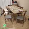 🌟 Conjunto de mesa e cadeiras de jantar cromados 🌟