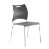 Cadeira One Cromada assento preto