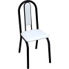 Cadeira de cozinha DO 442A preto fosco corino branco