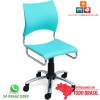 Cadeira DO 226 girat�ria cromada polipropileno verde �gua
