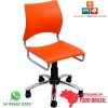 Cadeira DO 226 girat�ria cromada polipropileno laranja